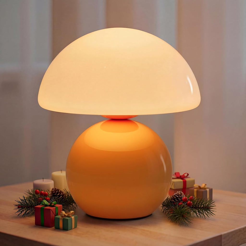Mushroom-shaped bedroom table lamp — portable wireless table lamp.