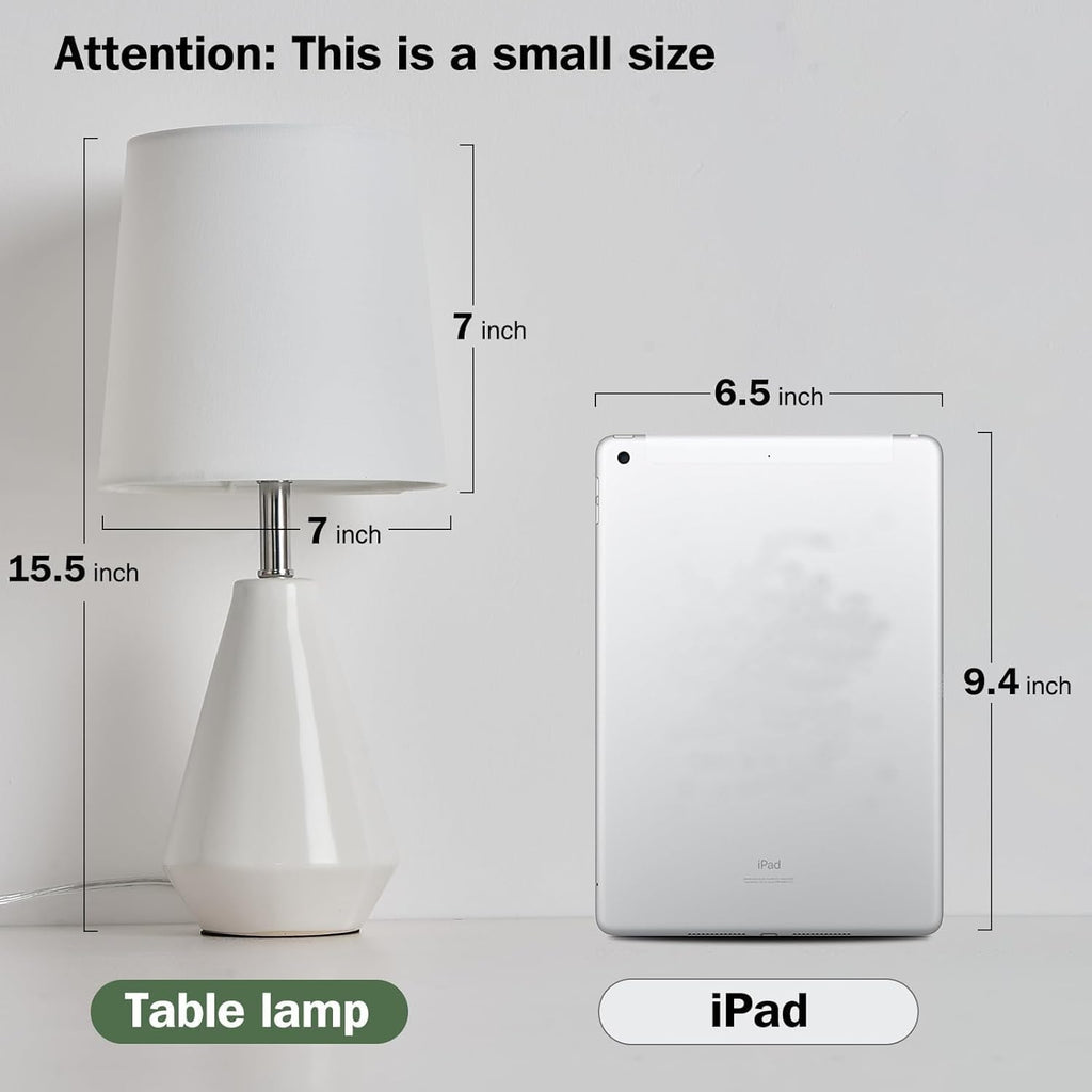 Small Bedside Table Lamp for Bedrooms – Reading Lamp with 3 Color Temperatures