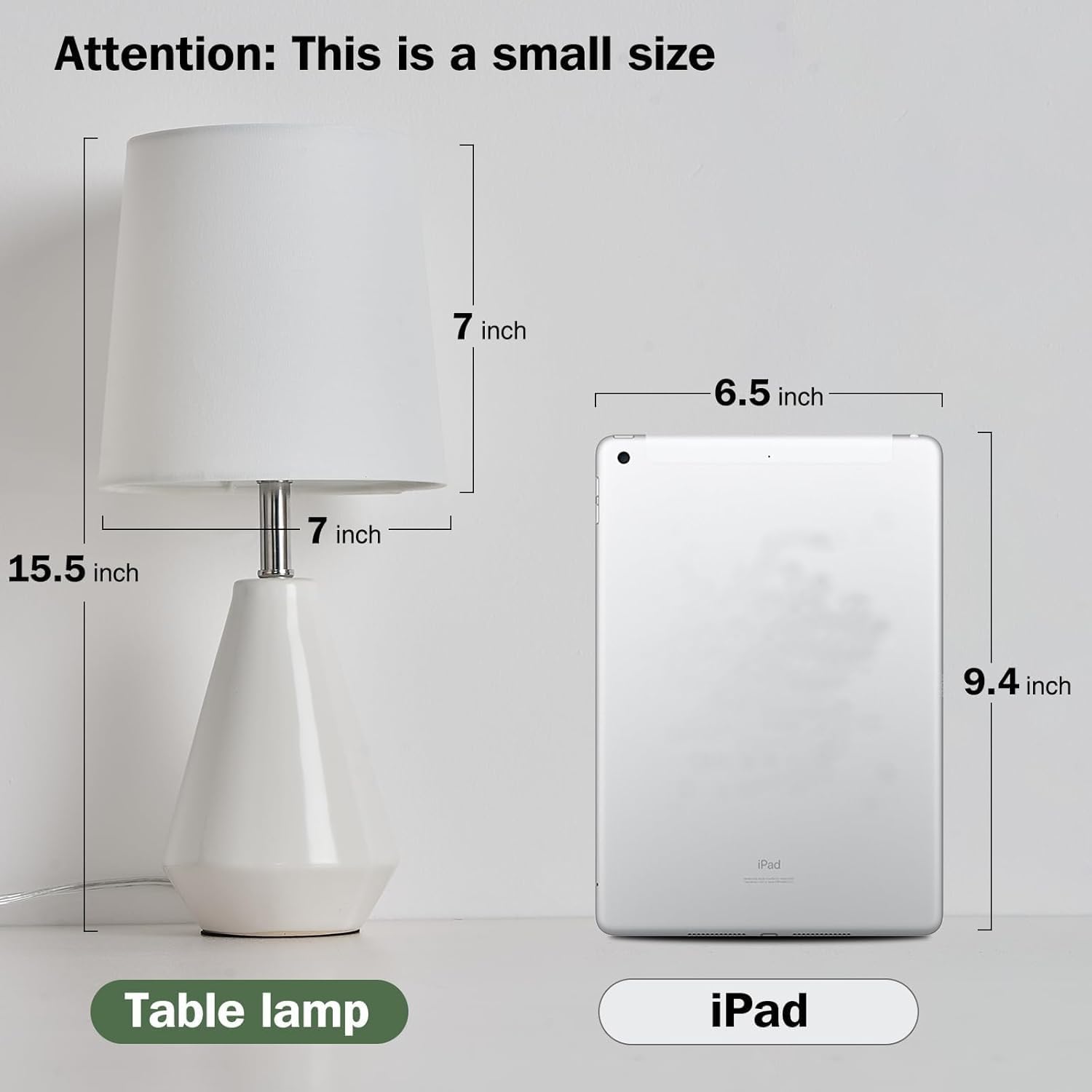Small Bedside Table Lamp for Bedrooms – Reading Lamp with 3 Color Temperatures
