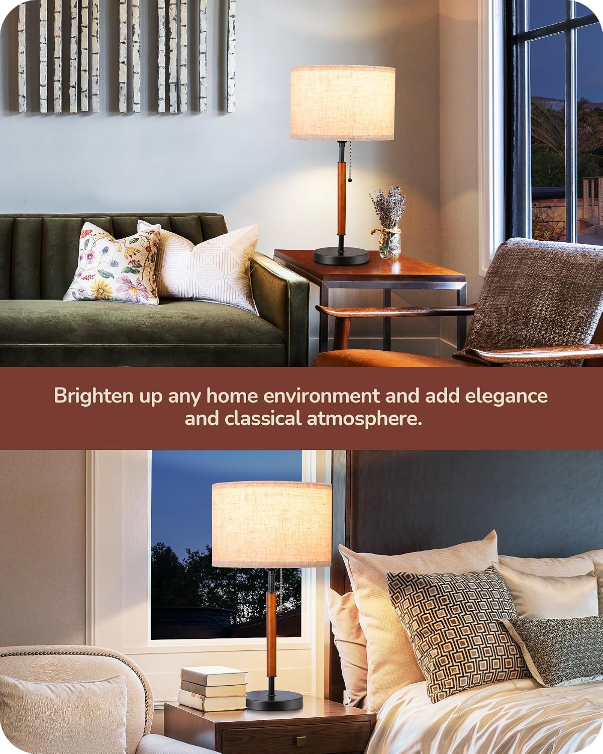 Mid-century modern style table lamp.