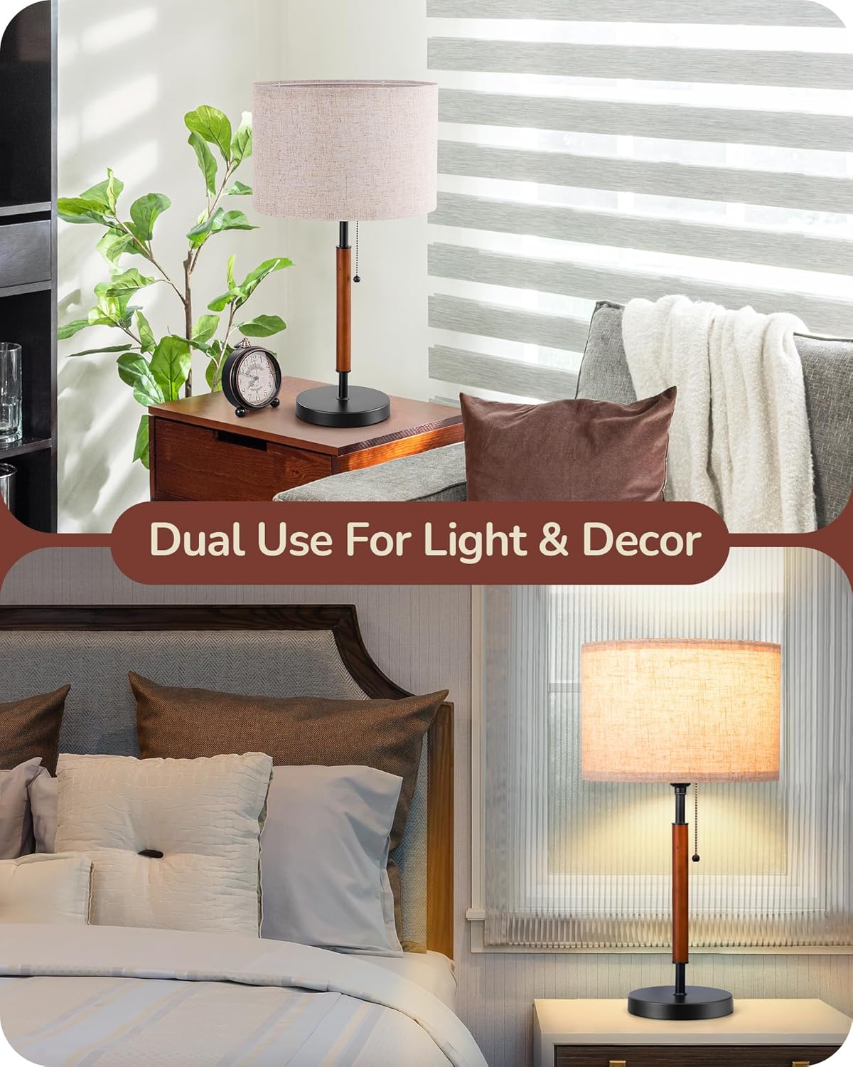 Mid-century modern style table lamp.
